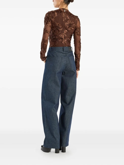 ROTATE FLOWER MESH LS TOP